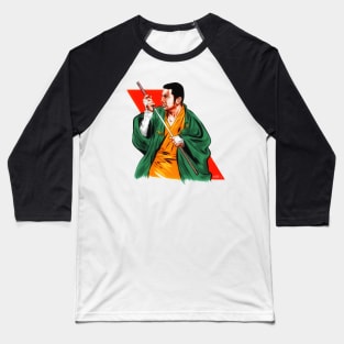 Shintaro Katsu - An illustration by Paul Cemmick Baseball T-Shirt